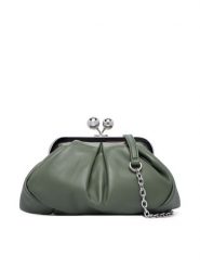 Weekend Max Mara Torebka Prati 2625516114600 Zielony. Zielone torebki wieczorowe damskie Weekend Max Mara, bez wzorów, ze skóry, bez dodatków. Za 1,339.00 zł.