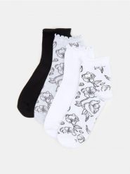 Bawełniane skarpetki 4 pack - wielobarwny. Skarpetki damskie Sinsay, bez wzorów, z bawełny. Za 12.99 zł.