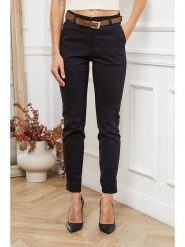 Joséfine Spodnie "Lorial" w kolorze czarnym rozmiar: M. Czarne rurki damskie Joséfine, bez wzorów, z materiału. Za 141.45 zł.