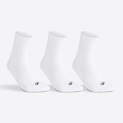 Skarpety sportowe tenis Artengo RS100 High 3 pary. Białe skarpetki damskie Decathlon, bez wzorów, z bawełny. Za 19.99 zł.
