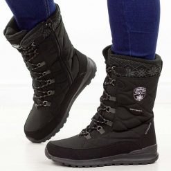 Czarne zimowe śniegowce damskie z membraną American Club Softshell Sn80/25. Czarne śniegowce damskie American CLUB, z jeansu. Za 259.00 zł.