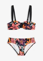 Bikini na fiszbinach (komp. 2-cz.). Czarne bikini bonprix, bez wzorów. Za 89.99 zł.