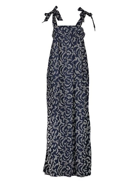 Kaffe Sukienka w kolorze granatowo-białym rozmiar: 40. Niebieskie sukienki damskie Kaffe, bez wzorów, z wiskozy, bez ramiączek. Za 176.08 zł.