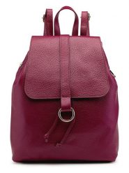 ORE10 Skórzany plecak "Bosar" w kolorze bordowym - 33 x 36 x 11 cm rozmiar: onesize. Czerwone plecaki ORE10, bez wzorów, z materiału. Za 404.99 zł.