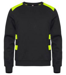 Clique Bluza Ambition Roundneck unisex zwiększona widoczność – Visib Yellow. Żółte bluzy damskie CLIQUE, s, bez wzorów, z bawełny, bez kaptura. Za 174.92 zł.