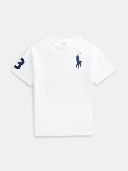 Polo Ralph Lauren T-Shirt 323832907037 Biały Regular Fit. Białe t-shirty i koszulki chłopięce Polo Ralph Lauren, bez wzorów, z bawełny, bez kołnierzyka, bez ramiączek. Za 199.99 zł.