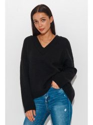 Numinou Sweter w kolorze czarnym rozmiar: onesize. Czarne swetry klasyczne damskie Numinou, z wełny, bez kołnierzyka. Za 91.12 zł.