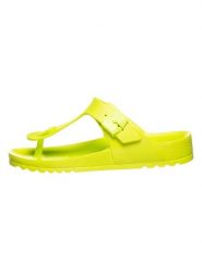Scholl Japonki "Bahia" w kolorze limonkowym rozmiar: 39. Zielone klapki damskie Scholl, bez wzorów, z otwartym noskiem, bez obcasa, bez zapięcia. Za 63.11 zł.