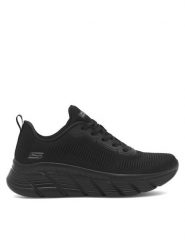 Skechers Sneakersy 117385 BBK Czarny. Czarne obuwie sportowe damskie Skechers, z materiału, bez zapięcia. Za 299.99 zł.
