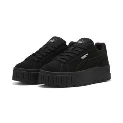 Damskie sneakersy Karmen II PUMA Black Silver Metallic. Czarne obuwie sportowe damskie Puma, z tkaniny, bez zapięcia, trekkingowe. Za 589.99 zł.