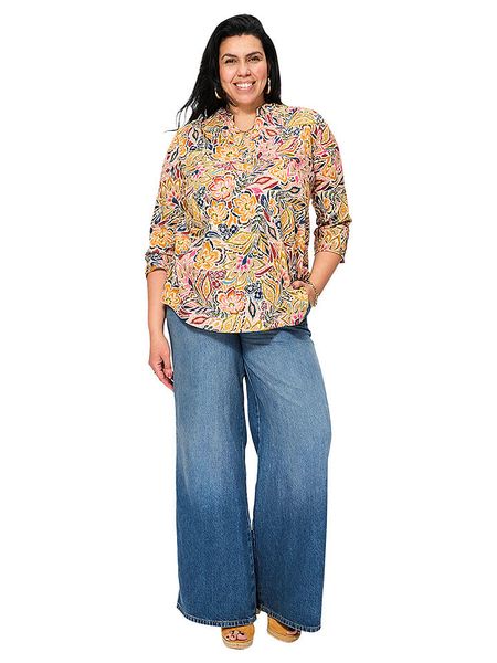 Aller Simplement Bluzka ze wzorem rozmiar: 54-58. Bluzki damskie Aller Simplement, bez wzorów, z bawełny, klasyczne, bez kołnierzyka, bez ramiączek. Za 66.00 zł.