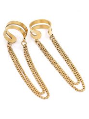 MOODE Nausznice "Philomene" rozmiar: onesize. Żółte kolczyki damskie MOODE, ze stali. Za 91.99 zł.