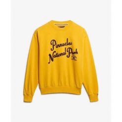 Bluza damska Superdry Lo-fi Outdoor. Żółte bluzy damskie Superdry, bez wzorów, bez kaptura. Za 326.95 zł.