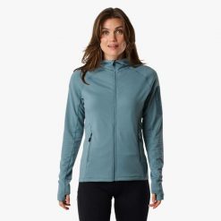 Bluza turystyka damska Swedemount Ultra Light Tech Midlayer Hood szybkoschnąca. Niebieskie bluzy damskie SWEDEMOUNT, bez wzorów, bez kaptura. W wyprzedaży za 222.00 zł.