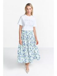 Rich & Royal Koszulka w kolorze białym rozmiar: XL. Białe bluzki damskie Rich & Royal, xl, bez wzorów, z bawełny, bez kołnierzyka, bez ramiączek. Za 83.22 zł.