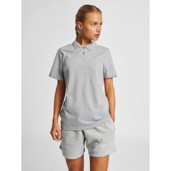 Damska elastyczna koszulka polo Hummel Red. Szare bluzki damskie Hummel, s, bez wzorów, z tkaniny, bez ramiączek, na golfa. Za 148.50 zł.