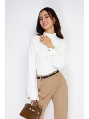 C& Jo Sweter w kolorze białym rozmiar: 40. Białe swetry klasyczne damskie C& Jo, z kaszmiru, bez kołnierzyka. Za 150.45 zł.