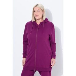 Damskie Bluza dresowa ozdobna lamówka oversize kaptur. Czerwone bluzy damskie Ulla Popken, bez wzorów, z bawełny, bez kaptura. Za 239.99 zł.