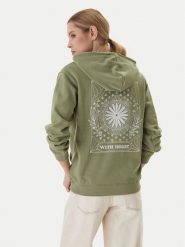 Roxy Bluza Surf Stoked Terry Vint ERJFT05062 Khaki Relaxed Fit. Brązowe bluzy damskie Roxy, m, bez wzorów, z bawełny, bez kaptura. Za 239.99 zł.