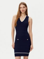 Marciano Guess Sukienka codzienna 5RGK99 5640Z Granatowy Regular Fit. Niebieskie sukienki damskie Marciano Guess, z aplikacjami, z wiskozy, bez ramiączek. Za 379.99 zł.