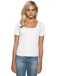 Heine Koszulka w kolorze białym rozmiar: 48. Białe bluzki damskie Heine, bez wzorów, bez kołnierzyka, bez ramiączek. Za 56.99 zł.