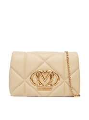LOVE MOSCHINO Torebka JC4043PP1PLC0129 Beżowy. Brązowe torebki wieczorowe damskie Love Moschino, bez wzorów, ze skóry, bez dodatków. Za 789.99 zł.