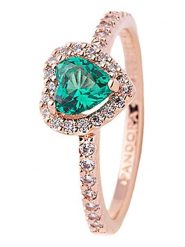 Pandora Pozłacany pierścionek z cyrkoniami rozmiar: 50. Różowe pierścionki damskie Pandora, z cyrkonią, pozłacane. Za 347.99 zł.