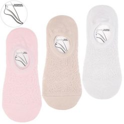 Eleganckie Stopki Damskie Moraj Mix Kolor 3 Pary. Szare skarpetki damskie Moraj, w ażurowe wzory. Za 29.99 zł.