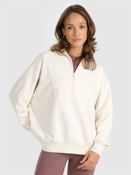 4F Bluza dresowa nierozpinana bez kaptura damska - biała M. Białe bluzy damskie 4F, m, bez wzorów, z dresówki, bez kaptura. W wyprzedaży za 139.99 zł.