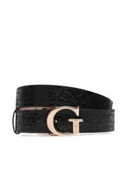 Guess Pasek BW9503 P6430 Czarny. Czarne paski damskie Guess, z aplikacjami, ze skóry. Za 234.99 zł.