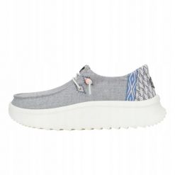HEYDUDE Damskie Mokasyny Wendy Peak Chambray Woven. Niebieskie mokasyny damskie Hey dude, z materiału, bez obcasa. Za 289.00 zł.