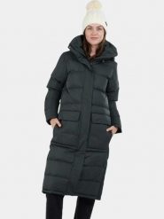 Płaszcz Zimowy Damski Fundango Sabina. Czarne kurtki damskie FUNDANGO, na zimę, xl, bez wzorów, z poliesteru, bez kaptura. Za 499.00 zł.