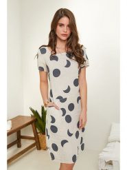 Rodier Lin Lniana sukienka w kolorze beżowo-ciemnoszarym rozmiar: XL/XXL. Brązowe sukienki damskie Rodier Lin, bez wzorów, ze lnu, bez ramiączek. Za 123.53 zł.