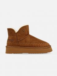 Wrangler Botki "Elsa" w kolorze jasnobrązowym rozmiar: 37. Brązowe botki damskie Wrangler, bez obcasa, bez zapięcia. Za 184.95 zł.