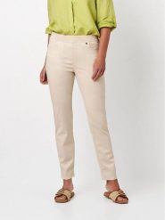 Relaxed by TONI Spodnie w kolorze beżowym rozmiar: W19. Brązowe spodnie materiałowe damskie Relaxed by TONI, bez wzorów, z materiału. Za 102.95 zł.