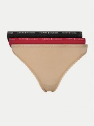 Tommy Hilfiger Komplet 3 par stringów UW0UW05954 Kolorowy. Komplety bielizny Tommy Hilfiger, bez wzorów, z bawełny. Za 149.99 zł.