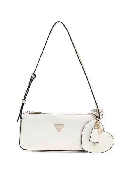 Guess Torebka Isobel Mini HWBG99 32720 Biały. Białe listonoszki damskie Guess, ze skóry, bez dodatków. Za 332.99 zł.