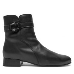 Botki Gabor. Czarne botki damskie Gabor, bez obcasa, na płaskiej podeszwie, bez zapięcia. Za 759.99 zł.