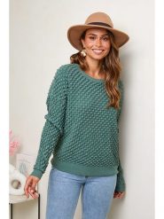 Soft Cashmere Sweter w kolorze zielonym rozmiar: 34/36. Zielone swetry klasyczne damskie Soft Cashmere, bez kołnierzyka. Za 114.17 zł.