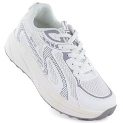 Półbuty sportowe damskie na platformie białe Big Star TT274325. Białe obuwie sportowe casual damskie Big Star, z tkaniny, bez zapięcia. Za 169.99 zł.