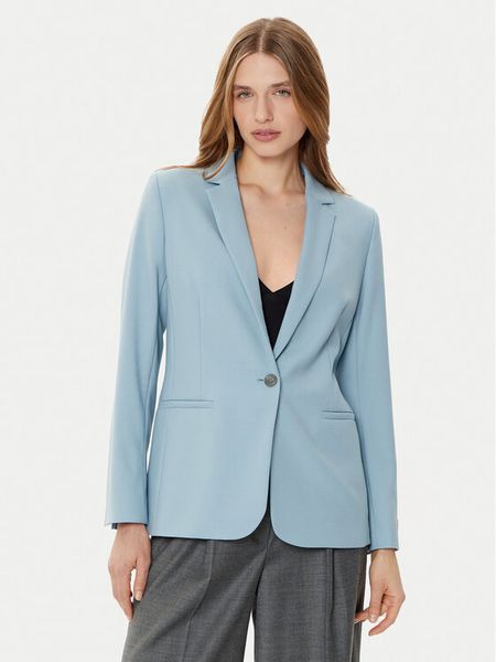 Calvin Klein Marynarka K20K207632 Błękitny Slim Fit. Niebieskie marynarki i żakiety damskie Calvin Klein, bez wzorów, z wełny. Za 769.99 zł.