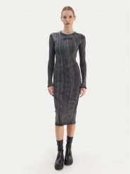 Karl Lagerfeld Jeans Sukienka codzienna B1W13055 Szary Slim Fit. Szare sukienki damskie Karl Lagerfeld Jeans, bez wzorów, z bawełny, bez ramiączek. Za 789.99 zł.