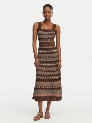 Marciano Guess Sukienka dzianinowa G6GK42 Z0640 Brązowy Regular Fit. Brązowe sukienki damskie Marciano Guess, z aplikacjami, z dzianiny, bez ramiączek. Za 1,219.00 zł.