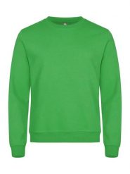 Clique Basic Roundneck uniseks bluza o gładkiej fakturze – apple green. Zielone bluzy damskie CLIQUE, xl, bez wzorów, z bawełny, bez kaptura. Za 157.03 zł.