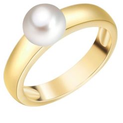 Valero Pearls Pierścionek z perłą srebro wysokiej próby Perła hodowlana słodkowodna żółte złoto Pierścionki 1 ct Damski. Żółte pierścionki damskie Valero Pearls, z perłą, pozłacane. Za 220.99 zł.