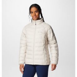 Kurtka Kobieta Columbia Powder Lite II beżowy. Białe kurtki damskie Columbia, bez wzorów, z puchu, bez kaptura. Za 499.70 zł.