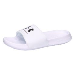 Klapki damskie Under Armour Ignite Select. Białe klapki damskie Under Armour, bez wzorów, z materiału, bez obcasa, bez zapięcia. Za 179.50 zł.