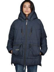 Geographical Norway Płaszcz pikowany "Badaboum" w kolorze granatowym rozmiar: L. Niebieskie płaszcze damskie Geographical Norway, l, bez wzorów, bez kaptura. Za 304.56 zł.