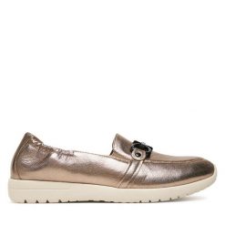 Półbuty Caprice. Brązowe półbuty damskie Caprice, bez wzorów, bez obcasa, na płaskiej podeszwie, bez zapięcia. Za 369.99 zł.