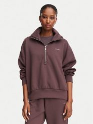 Guess Bluza V6YQ25 K4801 Brązowy Regular Fit. Brązowe bluzy damskie Guess, xs, z aplikacjami, z syntetyku, bez kaptura. Za 344.99 zł.